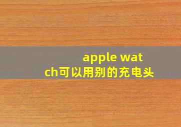 apple watch可以用别的充电头